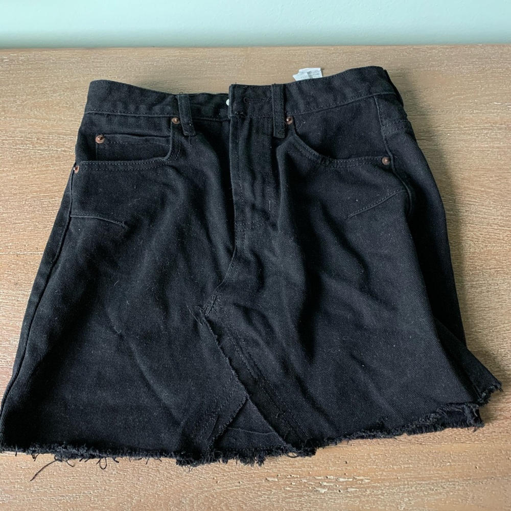 Black jean skirt